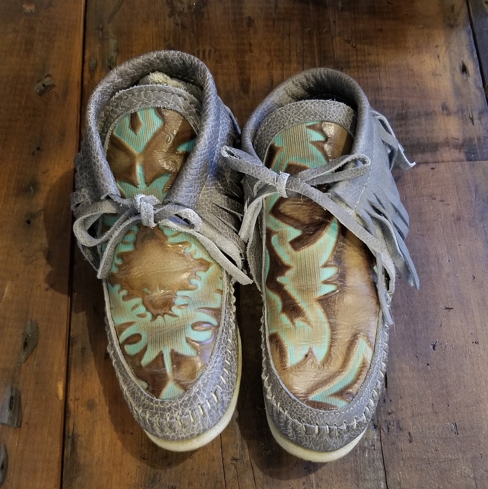 Handmade Holy Cow Couture Leather Moccasins